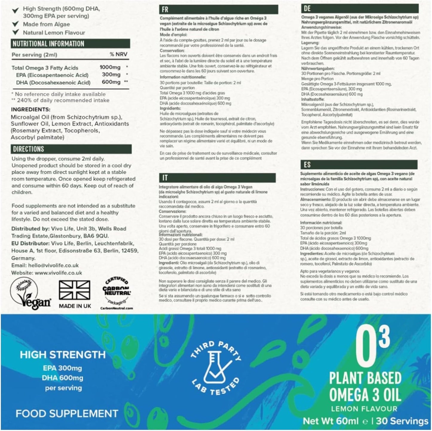 Plant-based Omega 3 60ml